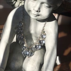 •Blue beaded necklace•